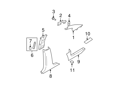 Body/Interior Trim - Pillars for 2007 Ford Edge #1