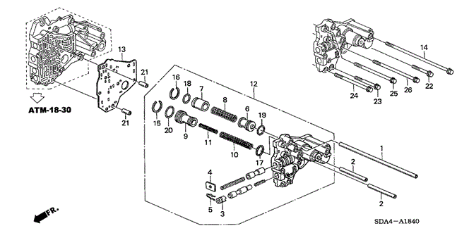 Transmission - Automatic/AT Shift Fork (V6) for 2003 Honda ACCORD SEDAN #1