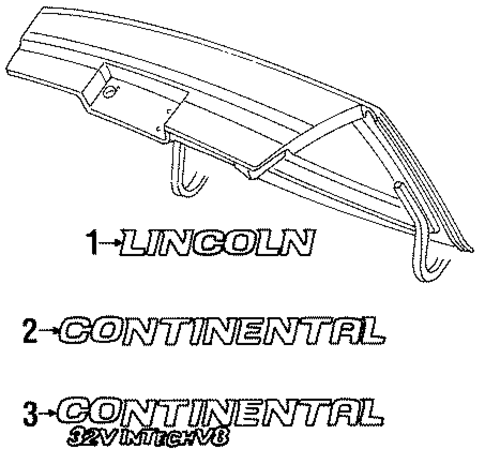 Continental EXTERIOR TRIM - TRUNK
