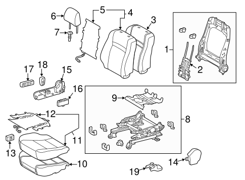 BODY/PASSENGER SEAT COMPONENTS for 2016 Toyota Camry #1
