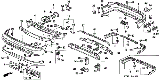 INTERIOR / BUMPER/BUMPER for 1997 Honda ACCORD SEDAN #1