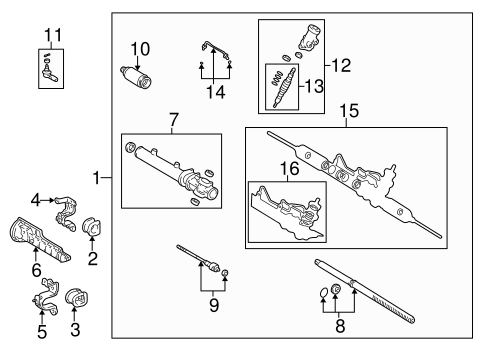 STEERING/STEERING GEAR & LINKAGE for 1999 Toyota Corolla #2