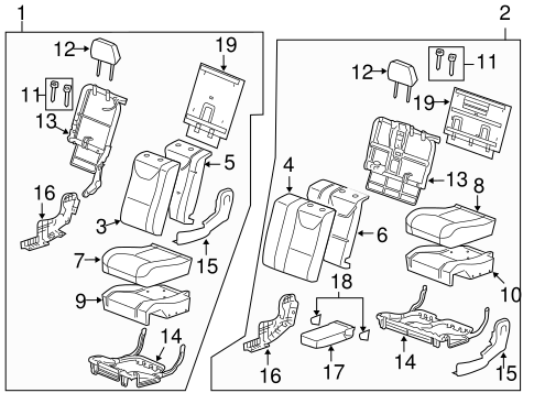 Vue REAR SEAT COMPONENTS