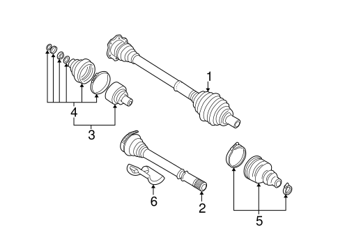Drive Axles for 2001 Audi A6 #0