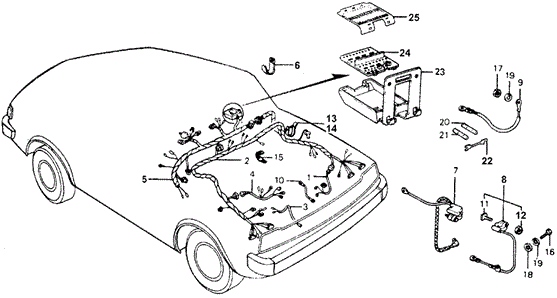 ELECTRICAL / EXHAUST / HEATER / FUEL/WIRE HARNESS - BATTERY CABLE for 1978 Honda ACCORD HATCHBACK #1