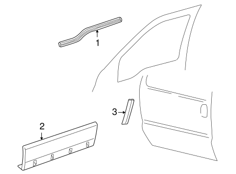 Body/Exterior Trim - Front Door for 2002 Ford Excursion #2