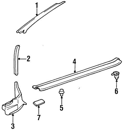 BODY/INTERIOR TRIM - PILLARS for 1998 Toyota Celica #1