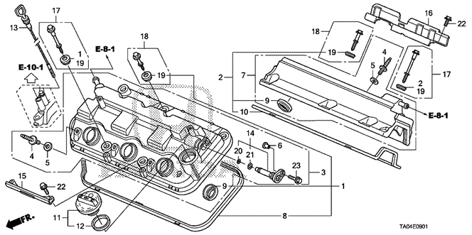 Engine/Cylinder Head Cover (V6) for 2009 Honda ACCORD SEDAN #1