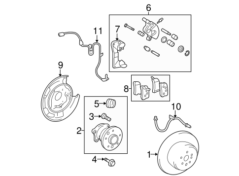 BRAKES/REAR BRAKES for 2010 Toyota Highlander #3