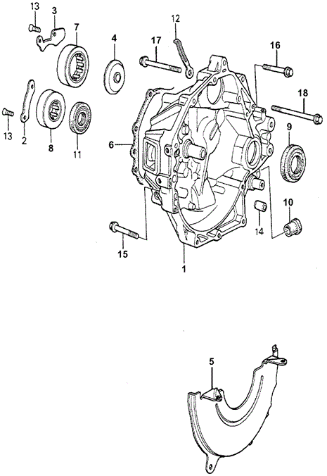 TRANSMISSION - MANUAL/MT CLUTCH HOUSING for 1980 Honda ACCORD HATCHBACK #1