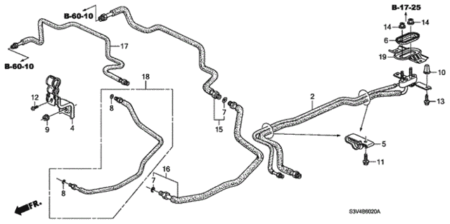 A/C Rear Hose - Rear Pipe for 2001 Acura MDX #0