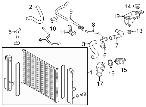 COOLING SYSTEM/RADIATOR & COMPONENTS for 2016 Scion iM #2