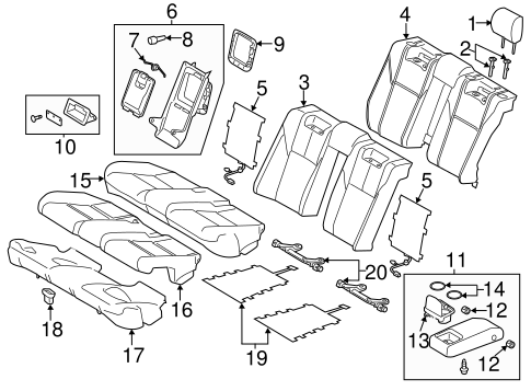 BODY/REAR SEAT COMPONENTS for 2013 Toyota Avalon #1