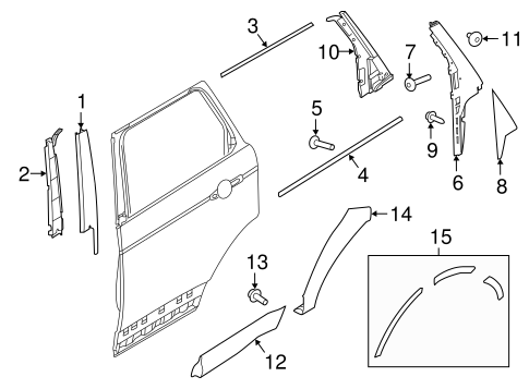 Range Rover Sport EXTERIOR TRIM - REAR DOOR