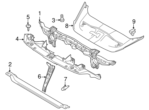 Cayenne RADIATOR SUPPORT