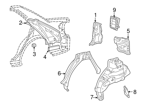 BODY/INNER STRUCTURE for 1997 Toyota Camry #1