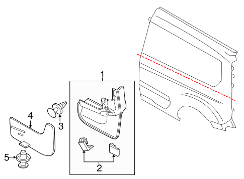 Transit Connect EXTERIOR TRIM - SIDE PANEL