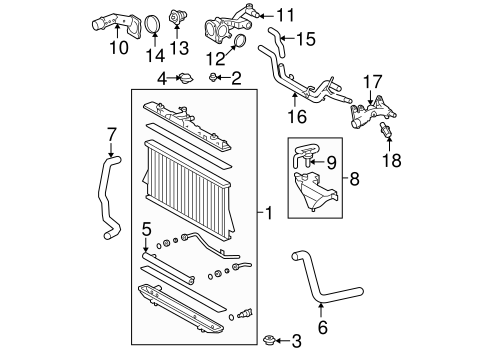 COOLING SYSTEM/RADIATOR & COMPONENTS for 2012 Toyota Highlander #1
