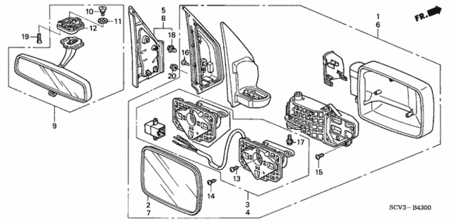 Mirror for 2006 Honda Element #0