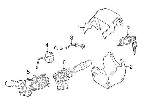 STEERING/SHROUD, SWITCHES & LEVERS for 2015 Scion iQ #1