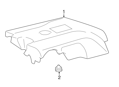 Engine Appearance Cover for 2012 Toyota Highlander #1