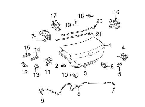 BODY/LID & COMPONENTS for 2004 Toyota Solara #2