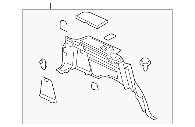 LR029923 Деталь QTR TRIM PANEL, RIGHT