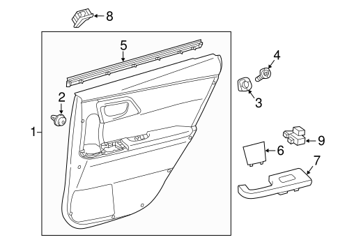 BODY/INTERIOR TRIM - REAR DOOR for 2016 Scion iM #1