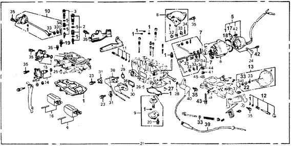 ENGINE/CARBURETOR ('78) for 1978 Honda ACCORD HATCHBACK #1