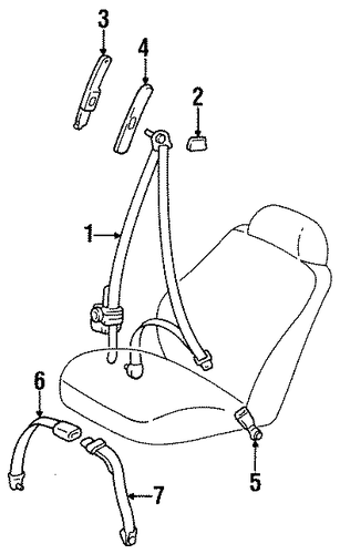 ELECTRICAL/FRONT SEAT BELTS for 1999 Toyota Avalon #1