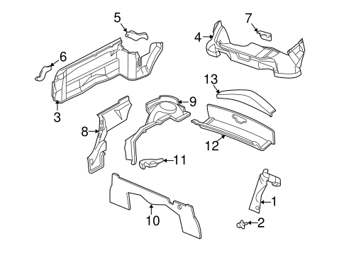 Boxster INTERIOR TRIM - QUARTER PANELS