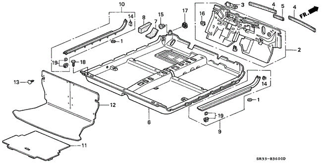 Interior/Bumper/Floor Mat for 1992 Honda CIVIC HATCHBACK #1