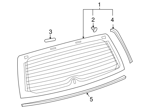 BODY/GLASS & HARDWARE - BACK for 2008 Toyota RAV4 #1