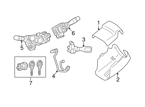 STEERING/SHROUD, SWITCHES & LEVERS for 2012 Toyota Camry #1