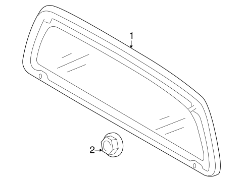 BODY/GLASS & HARDWARE - BACK for 2009 Toyota Tacoma #2