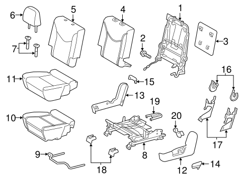 BODY/REAR SEAT COMPONENTS for 2013 Toyota Prius V #1
