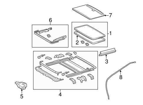 BODY/SUNROOF for 2007 Toyota Camry #1