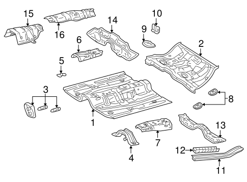 BODY/FLOOR & RAILS for 1999 Toyota Corolla #1