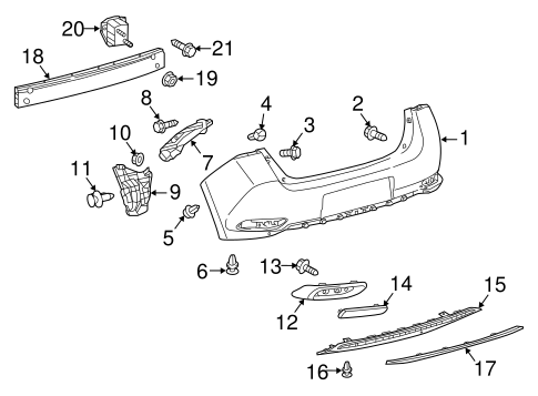BODY/BUMPER & COMPONENTS - REAR for 2016 Scion iM #1