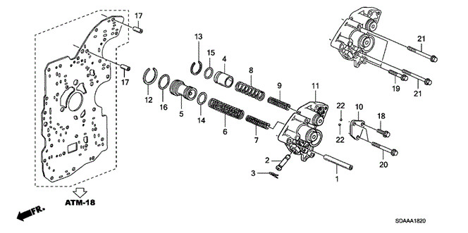 Transmission - Automatic/AT Accumulator Body (V6) for 2007 Honda ACCORD SEDAN #1