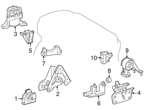 Engine & Trans Mounting for 2018 Toyota RAV4 #1
