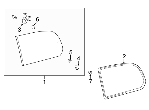 BODY/GLASS & HARDWARE for 2003 Toyota Land Cruiser #1