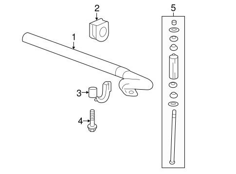Stabilizer Bar & Components for 2018 GMC Sierra 1500 #0