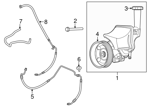 Steering/Pump & Hoses for 2017 Dodge Challenger #1