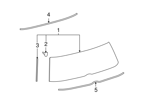 BODY/GLASS - LIFT GATE for 2010 Scion xB #1