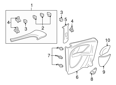 Focus INTERIOR TRIM - QUARTER PANELS