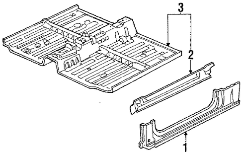 OEM Honda 65100-SF1-A02ZZ - Floor Pan Assembly OEM Honda 65100-SF1-A02ZZ - Floor Pan Assembly