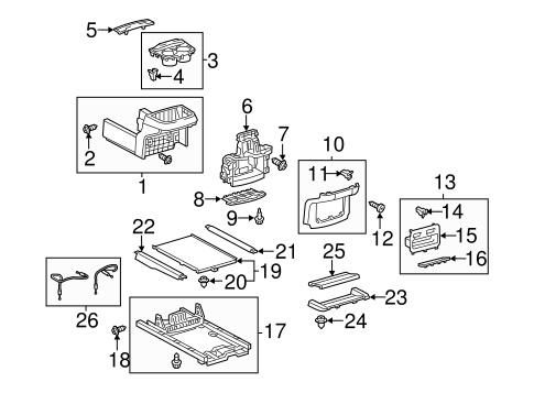 BODY/CENTER CONSOLE for 2014 Toyota Sienna #1