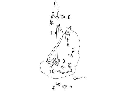 ELECTRICAL/FRONT SEAT BELTS for 2009 Toyota Sienna #1