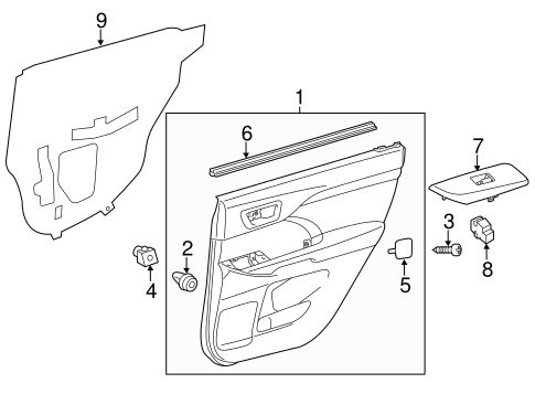 BODY/INTERIOR TRIM - REAR DOOR for 2016 Toyota Highlander #2